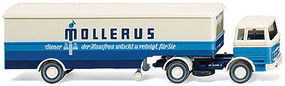 Wiking Mercedes-Benz 1620 Tractor w/Van Trailer HO Scale Model Railroad Vehicle #51318