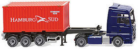 Wiking MAN TGX Euro 6 Tractor w/20' Container Trailer HO Scale Model Railroad Vehicle #52348