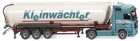 Wiking Mercedes-Benz Actros/Spitzer Tractor w/Bulk Silo Trailer Assembled Kleinwachter (blue, white, red, German Lettering)