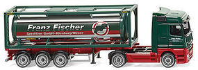 Wiking Mercedes-Benz Actros Tractor w/30' Tank Trailer HO Scale Model Railroad Vehicle #53603