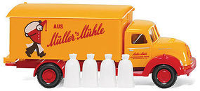 Wiking Magirus Sirius Box-Body Delivery Truck HO Scale Model Railroad Vehicle #54049 Wiking Magirus Sirius Box-Body Delivery Truck HO Scale Model Railroad Vehicle #54049