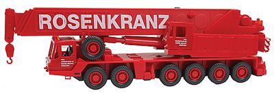 Wiking Grove TM 1100E Mobile Crane Rosenkranz Red HO Scale Model Railroad Vehicle #63204