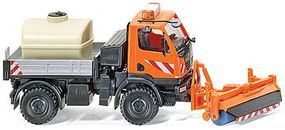 Wiking Unimog U 20 Truck w/Snow Sweeper & Tank HO Scale Model Railroad Vehicle #64639 Wiking Unimog U 20 Truck w/Snow Sweeper & Tank HO Scale Model Railroad Vehicle #64639