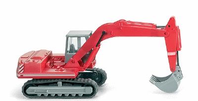 Wiking Construction Equipment Excavator (Red) HO Scale Model Railroad Vehicle #66007