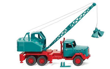 Wiking Magirus Crane Truck blue