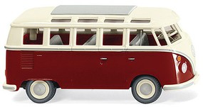 Wiking 1963-1967 Volkswagen T1 Samba Passenger Van Assembled Red, Cream Wiking 1963-1967 Volkswagen T1 Samba Passenger Van Assembled Red, Cream