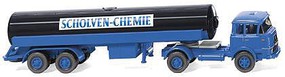 Wiking 1964 Krupp Tractor w/Tank Trailer Assembled Scholven-Chemie (blue, black, white, German Lettering) Wiking 1964 Krupp Tractor w/Tank Trailer Assembled Scholven-Chemie (blue, black, white, German Lettering)