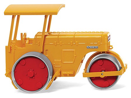 Wiking 1956 Bolling Ruthemeyer Road Roller - Assembled Yelow, Red