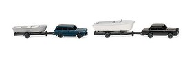 Wiking Two Boat Trailers N-Scale Wiking Two Boat Trailers N-Scale