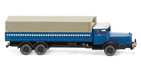 Wiking MB L10000 Flatbed Tr blue - N-Scale