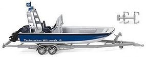 Wiking Lehmar MZB 72 Multi-Purpose Boat on Trailer HO Scale Model Railroad Vehicle #9546 Wiking Lehmar MZB 72 Multi-Purpose Boat on Trailer HO Scale Model Railroad Vehicle #9546