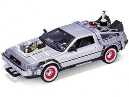 Welly-Diecast DeLorean Time Machine Back To The Future III (Met. Silver) Diecast Model 1/24 scale #22444 Welly-Diecast DeLorean Time Machine Back To The Future III (Met. Silver) Diecast Model 1/24 scale #22444