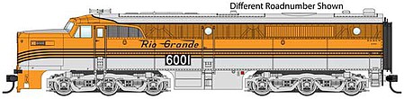 WalthersMainline Alco PA - PB Set - Standard DC Denver & Rio Grande Western #6001, #6002 (Grande Gold, silver)