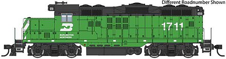 WalthersMainline EMD GP9 Phase II with Chopped Nose - Standard DC Burlington Northern 1741 (Cascade Green, black, white)