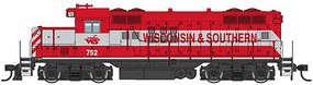 WalthersMainline EMD GP9 Phase II with Chopped Nose Standard DC Wisconsin & Southern 752 (red, gray, white) WalthersMainline EMD GP9 Phase II with Chopped Nose Standard DC Wisconsin & Southern 752 (red, gray, white)