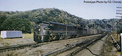 WalthersMainline EMD F7 A-B Set w/SoundTraxx(R) Sound & DCC Pennsylvania Railroad #1 (Brunswick Green, Single Stripe)