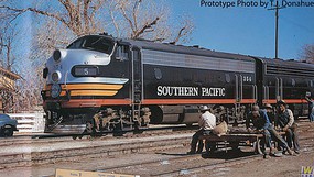 WalthersMainline EMD F7A w/SoundTraxx(R) Sound & DCC Southern Pacific(TM) #1 (Black Widow, black, silver, orange, red) WalthersMainline EMD F7A w/SoundTraxx(R) Sound & DCC Southern Pacific(TM) #1 (Black Widow, black, silver, orange, red)