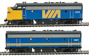 WalthersMainline EMD F7 A-B Set ESU Sound & DCC VIA 1402 1961 WalthersMainline EMD F7 A-B Set ESU Sound & DCC VIA 1402 1961