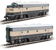 WalthersMainline EMD F7 A-B Set ESU Sound and DCC Burlington Northern #1, #2 (Executive Scheme; cream, Grinstein Green) WalthersMainline EMD F7 A-B Set ESU Sound and DCC Burlington Northern #1, #2 (Executive Scheme; cream, Grinstein Green)