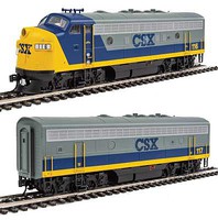 WalthersMainline EMD F7 A-B Set ESU Sound and DCC CSX #116, #117 (YN2, gray, blue, yellow) WalthersMainline EMD F7 A-B Set ESU Sound and DCC CSX #116, #117 (YN2, gray, blue, yellow)