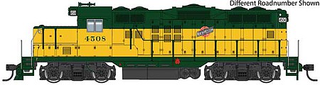 WalthersMainline EMD GP9 Phase II with Chopped Nose - ESU(R) Sound and DCC Chicago & North Western(TM) 4506 (yellow, green, Railway logo)