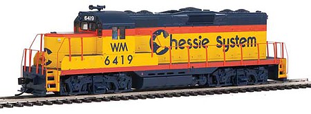 WalthersMainline EMD GP9 Phase II with Chopped Nose - ESU(R) Sound and DCC Chessie System WM #6419 (yellow, blue, orange)