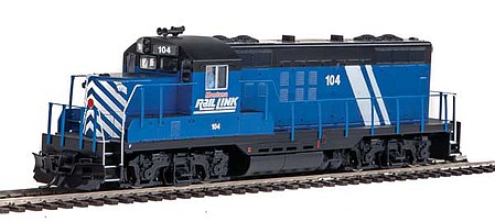 WalthersMainline EMD GP9 Phase II with Chopped Nose - ESU(R) Sound and DCC Montana Rail Link #104 (blue, white, red, black)