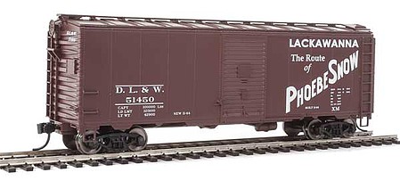 WalthersMainline 40 AAR Modified 1937 Boxcar - Ready to Run Delaware, Lackawanna & Western 51450 (oxide, white, Route of Phoebe Snow)