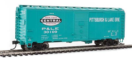 WalthersMainline 40 AAR Modified 1937 Boxcar - Ready to Run Pittsburgh & Lake Erie 30109 (jade green w/NYC System logo)