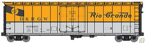 50' PC&F Insulated Boxcar - Ready to Run Denver & Rio Grande Western(TM) #60860 (Aspen Gold, silver, flying Rio Grand