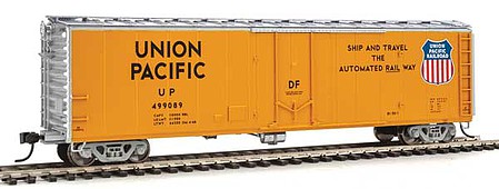 WalthersMainline 50 PC&F Insulated Boxcar - Ready to Run Union Pacific(R) #499089 (yellow, silver, Automated Rail Way Slogan w/UP Shi