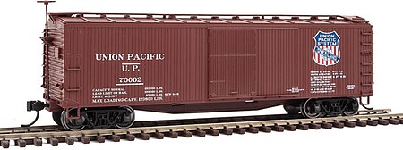 WalthersMainline 40 USRA Double-Sheathed Wood Boxcar - Ready To Run Union Pacific(R) 70002 (Boxcar Red, Overland Route Shield Logo)
