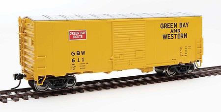 WalthersMainline 40 ACF Modernized Welded Boxcar Green Bay & Western #611 HO Scale Model Train Freight #45005