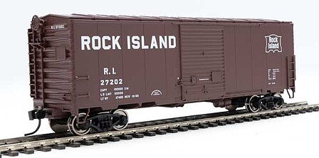 WalthersMainline 40 ACF Modernized Welded Boxcar Rock Island #27202 HO Scale Model Train Freight Car #45043