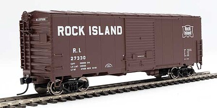 WalthersMainline 40 ACF Modernized Welded Boxcar Rock Island #27330 HO Scale Model Train Freight Car #45045