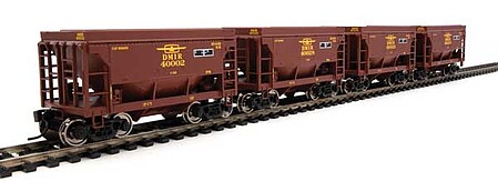 WalthersMainline 24 Minnesota Taconite Ore Car Set (4) - DMIR - T-Bird HO Scale Model Train Freight Car #58069