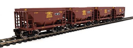 WalthersMainline 24 Minnesota Taconite Ore Car Set (4) - DMIR - T-Bird HO Scale Model Train Freight Car #58071
