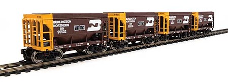 WalthersMainline 24 Minnesota Taconite Ore Car Set (4) - BN HO Scale Model Train Freight Car Set #58075