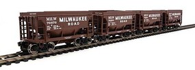 WalthersMainline 24' Minnesota Taconite Ore Car Set (4) MILW HO Scale Model Train Freight Car Set #58080