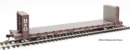 WalthersMainline 60 Pullman-Standard Bulkhead Flatcar w/ B&O Bulkheads #90580 HO Scale Model Train Freig #5829