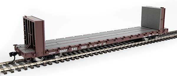 WalthersMainline 60' Pullman-Standard Bulkhead Flatcar - BNSF #545005 HO  Scale Model Train Freight Car #5857