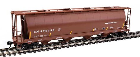 WalthersMainline 59 Cylindrical Hopper Canadian National #376530 HO Scale Model Train Freight Car #7837