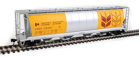 WalthersMainline 59 Cylindrical Hopper CNWX #106343 HO Scale Model Train Freight Car #7844