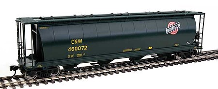 WalthersMainline 59 Cylindrical Hopper Chicago & North Western #460072 HO Scale Model Train Freight Car #7848
