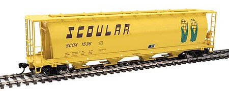 WalthersMainline 59 Cylindrical Hopper Scoular SCOX #1536 HO Scale Model Train Freight Car #7862