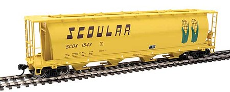 WalthersMainline 59 Cylindrical Hopper Scoular SCOX #1543 HO Scale Model Train Freight Car #7863