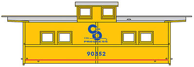WalthersMainline NE-Style Center Cupola Caboose Chesapeake & Ohio #93502 HO Scale Model Train Freight Car #8601