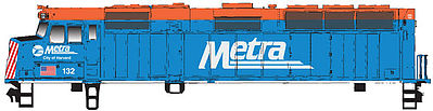 WalthersMainline EMD F40PH Metra #132 HO Scale Model Train Diesel Locomotive #9460