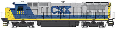 WalthersMainline GE Dash 8-40BW CSX #5956 HO Scale Model Train Diesel Locomotive #9558
