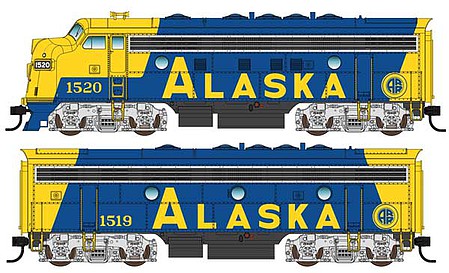 WalthersMainline EMD F7 A-B Set - Standard DC Alaska Railroad 1522 1523